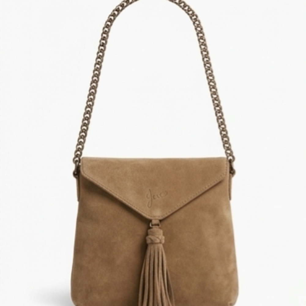 Joie Suede Tassel Crossbody Bag - Taupe - Picture 5 of 6